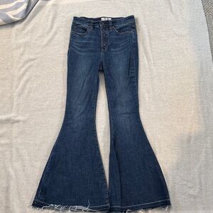 Free People Dark Blue Flare Jeans